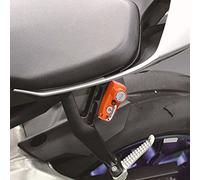 Naroote Verrou de Casque adapté pour YZF R1M R1S R6, Antivol de qualité en Alliage D'aluminium, Verrou de Casque Durable pour le Rangement de Moto Rouge (ORANGE)