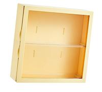 Naroote Vitrine Murale, Support de Rangement pour Boîte Aveugle, Vitrine pour Poupées, Figurines de Jouets avec Conception Anti-poussière et Installation sans Perceuse (Yellow)