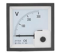 Naroote Voltmètre Analogique 0-300 V Jauge de Tension à Aiguille Haute Précision pour Usage Industriel et Minier ABS Noir 1 Pièce