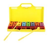 Naroote Xylophone 8 Notes, Instrument de Percussion Professionnel, Xylophone pour Enfants avec Boîte à 2, Blocs Sonores Mobiles, Tables d'harmonie Colorées pour l'apprentissage de la Musique,
