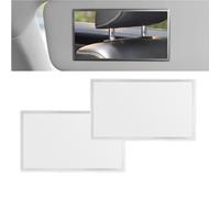 NAROSEBE 2PCS Miroir de Maquillage de Voiture Miroir de Voitures Miroirs de Courtoisie de Pare-Soleil Miroirs Pare Soleil de Voiture en Acier Inoxydable pour Chambre Voitures, 15x8cm