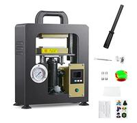 NArra Machine de compression à colophane 7T avec force de pression et plaques doubles chauffantes de 6 x 12 cm et 600 W - La presse à rosin dispose d'un manomètre précis et d'un régulateur de