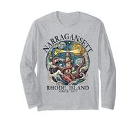 Narragansett Rhode Island Phare Pieuvre 1675 Noir Manche Longue