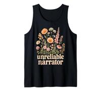 Narrateur Peu Fiable Humour Lecteur Fleurs Débardeur