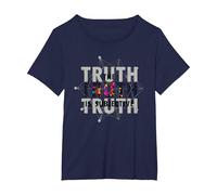 Narrateur Peu fiable La vérité est la Perception Subjective T-Shirt, Femme Grandes Tailles, Bleu Marine, 1X