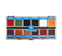 Narrative Cosmetics FX Palette de 12 couleurs - Peinture pour visage et corps activée à l'eau pour effets spéciaux, théâtre, cosplay - Maquillage SFX haute pigmentation et estompable