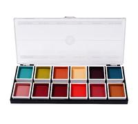 Narrative Cosmetics Palette de maquillage activée à l'alcool pour effets spéciaux - 12 couleurs - Maquillage imperméable pour maquilleurs professionnels