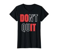 N'arrête Pas, Fais-Le T-Shirt Graphique avec Valeur, Femme, Noir, M
