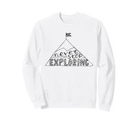 N'arrêtez jamais d'explorer Adventure Mindset Gear Motivation Sweatshirt
