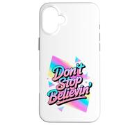 N'arrêtez Pas de Croire au Design Disco Vintage des années 70 et 80 Coque pour iPhone 16 Plus