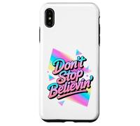 N'arrêtez Pas de Croire au Design Disco Vintage des années 70 et 80 Coque pour iPhone XS Max