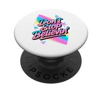 N'arrêtez Pas de Croire au Design Disco Vintage des années 70 et 80 PopSockets PopGrip Adhésif
