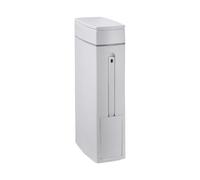 Narrow Rubbish Container Compact Garbage Holder Covered Bathroom Bin
