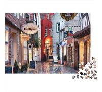 Narrow Street 1000 Piece Jigsaw Puzzle Recyclable Papier Shop Alley Senior Puzzles Fête Jeu Accessoires Idée de Cadeau Parfaite for Femmes and Hommes Both 70x50cm/1000pcs
