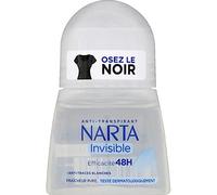 Narta Anti-transpirant Invisible anti-traces blanches, fraîcheur pure, efficacité 48h - Le roll-on de 50ml
