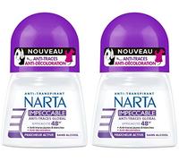 NARTA Déodorant Bille Femme Anti-transpirant, Anti-traces et Anti-décoloration 48h 50.0 ml - Lot de 2