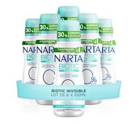 Narta - Déodorant Compressé - Biotic Invisible - Lot de 6 x 100 ml