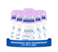 Narta - Déodorant Femme Bille - Anti-Transpirant Biotic Efficacité Anti-Odeurs 48h Hypoalergénique Sans Alcool - lot de 6 x 50ml
