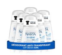 Narta - Déodorant Femme Bille - Invisible Anti-Transpirant Efficacité 48h Anti-Traces Blanches - lot de 6 x 50ml