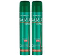 NARTA - Déodorant Homme Atomiseur Anti-Transpirant Classique Efficacité 24h - 200 ml - Lot de 2
