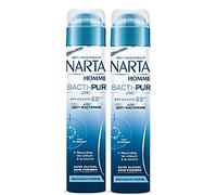 NARTA Déodorant Spray Homme Anti-transpirant et Anti-Bactérien 48h 200.0 ml - Lot de 2