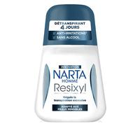 NARTA - Resixyl - Déodorant Bille Homme - Détranspirant 4 Jours - Régule La Transpiration Excessive - Anti-Irritations* - Complexe Minéral [Resyx]TM - 0% Alcool** - Adapté Aux Peaux Sensibles - 50 ml