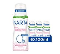 NARTA Magnésium Protect Déodorant Compressé Hypoallergénique 5 Ingrédients 100 ml - Pack de 6, Aérosol, Sans parfum