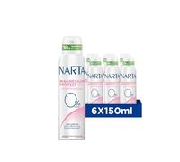 NARTA Magnesium Protect Déodorant Spray Femme Dermo Efficacité sans anti transpirant synthétique. Anti-odeurs 48h 150.0 ml - Pack de 6