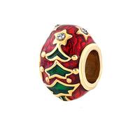 NARTGO Collection Merry Christmas Charms Breloque arbre de Noël bonhomme de neige renne flocon de neige compatible avec les bracelets Pandora, Cuivre, Pas de gemme