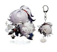 narukami Honkai Star Rail Ensemble de figurines de porte-clés en acrylique avec support, figurine à support avec porte-clés, Medium