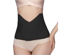 Narunii Corset de ceinture abdominale post-partum après l'accouchement, ceinture abdominale post-partum, ceinture abdominale, Noir , XL