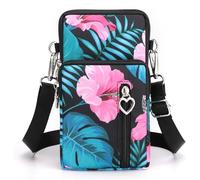 Narunii Petit Sac Téléphone Portable Femme,Sac de téléphone Portable Bandoulière Portefeuille Poche,Crossbody Pochette Sacoche Running (Amaryllis)