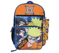 Naruto Classic Sasuke Vs Naruto Ensemble sac à dos 5 pièces pour jeunes, orange, taille unique