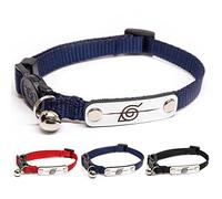 Naruto Collier pour Chat Fille, Chat, garçon et Petit Chaton, Collier avec Clochette, Produit sous Licence Officielle, Naruto Shippuden, Village de Feuilles cachées, Bandeau Breakaway
