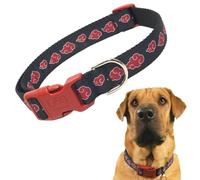 Naruto Collier pour chien de grande taille, taille M, XS/petit | Collier pour chien sous licence officielle | Collier pour chien Naruto Akatsuki inspiré de la cape Naruto Akatsuki Collier réglable pour chien Akatsuki Itachi (taille L)