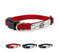 Naruto - Collier pour chien de grande taille, taille XS/S - Sous licence officielle Naruto Shippuden - Collier pour chien avec feuilles cachées - Collier pour chien - Cadeau Naruto pour chiens