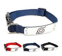 Naruto - Collier pour chien de grande taille, taille XS/S - Sous licence officielle Naruto Shippuden Hidden Leaf Village Anime Collier pour chien, cadeau Naruto pour chiens, bleu marine, taille XS