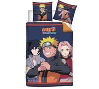AYMAX Housse de couette Naruto Bleu Synthétique Lavable en machine Enfant