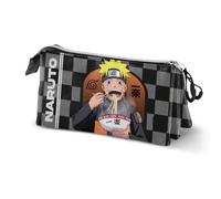 Naruto Ichiraku-Trousse Triple, Noir, 23 x 11 cm