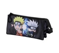 Naruto Kid-Trousse Triple, Gris, 23 x 11 cm