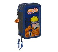 Naruto Ninja - Trousse scolaire avec 36 outils inclus, trousse pour enfant, idéale pour les enfants de 5 à 14 ans, confortable et polyvalente, qualité et résistance, 12,5 x 5,5 x 19,5 cm, couleur