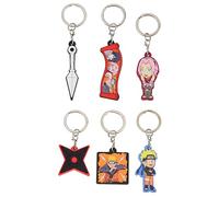 NARUTO Porte Clef Enfant - Coffret Portefeuille Enfant et Lot Porte-Clés Anime Enfant Ado - Idée Cadeau Anime Manga (Multi Lot Porte-Clés)