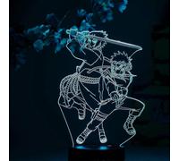 Naruto & Sasuke Otaku Lamp Naruto Shippuden Anime Lamp Figure Night Light, 16 Color RGB LED Remote, 3D Anime Room Dcor Gift