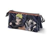 Naruto Shadow-Trousse Triple, Noir, 23 x 11 cm
