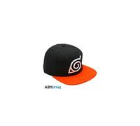 Naruto shippuden - casquette snapback noir & orange konoha