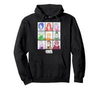 Naruto Shippuden Colorful Retro Pop Art Character Grid Anime Sweat à Capuche