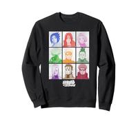 Naruto Shippuden Colorful Retro Pop Art Character Grid Anime Sweatshirt