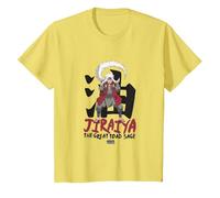 Naruto Shippuden Jiraiya Large Toad Sage with Kanji Anime T-Shirt, Enfant, Citron, 2 Ans