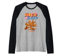 Naruto Shippuden Kurama Nine-Tails with Show Logo Anime Manche Raglan
