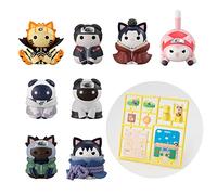 Naruto Shippuden Mega Cat Project Trading Figures Nyaruto! Ver. Break Out! Fourth Great Ninja War Special Set 3 cm